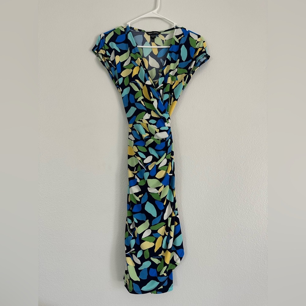 Maggie London Matte Jersey Wrap Dress 2 - Picture 4 of 8